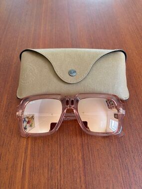 New Ray-Ban RB 4408 67286X Magellan Transparent Pink Mirrored Sunglasses